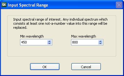 Figure 17 - Specify Spectral Range dialog window.