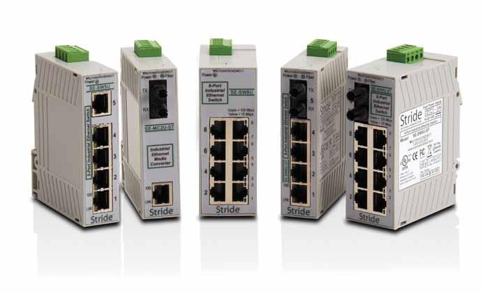 Unmanaged Ethernet Switches and Media Converters Performance and Quality Overview DL05/06 DL105 DL205 DL305 DL405 Field I/O Software C-more HMIs Other HMI AC Drives Motors Introducing Stride Stride