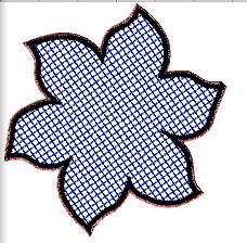 At corners and points hold the Shift key down as you left click. Go around the flower and when you come around to where you started, click on the first click to enclose the shape.