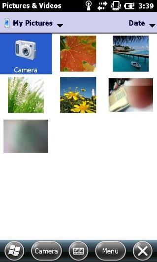 Chapter 5: Using the Camera To open camera function: 1. Start menu > pictures & Videos. 2.