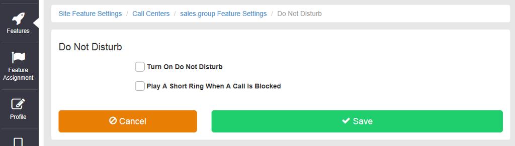 Do Not Disturb will override any other call forwarding feature or any other Call Centre settings.