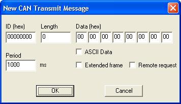 LPC-StickView User Interface 14 The frame type, message ID, length and data can be filled into the message window.