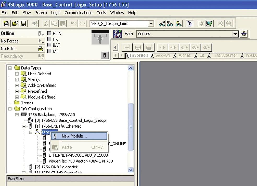 Section 4: Using User Defined Data Type and Add-On Instruction For this example a ControlLogix PLC was used.