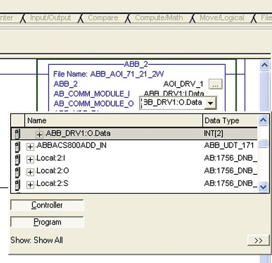 E. Repeat the same steps for AOI parameter 3 AB_COMM_MODULE_O Using the drop down menu browse to the Generic module