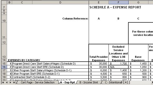 Real-time Edits Structural Edits Example Data in tab: 'A - Exp Rpt', row: '16' column: 'F' does not