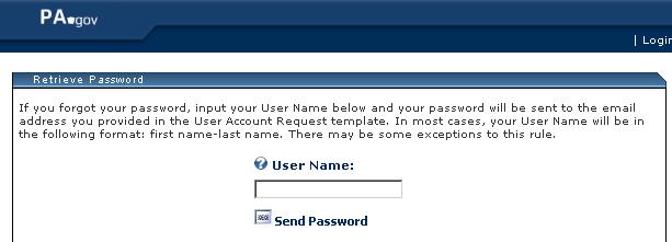 You will be asked to provide your user name, and the system will