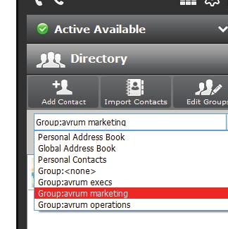 entry. Enter the name of the group and select the check box to submit. Contacts can now be added to the new group.
