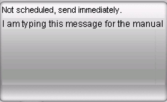 Sending an SMS Typing your message Click into the message field and type the message you wish to