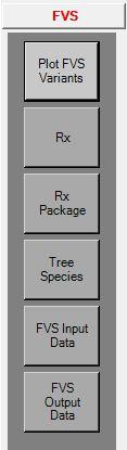 2 define or edit each package of treatments (silvicultural sequence) to be applied over a three FVS cycles, (4) Tree Species inspect, audit, edit and assign FVS trees species codes and species