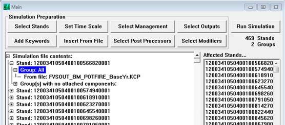 20 Figure 4.17 Add the FVSOUT_variant_POTFIRE_BaseYr.kcp file to the simulation. 7.