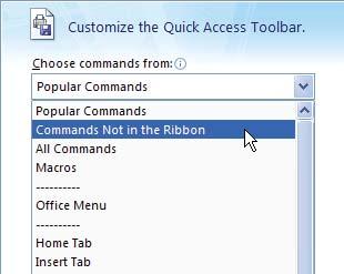 171 Excel 2007 : Commands Not in the