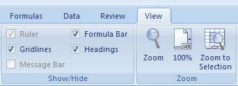 .(1-7 ) ( ) (Formula Bar) 1-7 : View Excel.