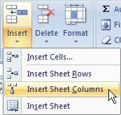 39 Excel 2007 : 2-1-2 Insert Sheet Columns Insert Cells Home : - ( ).(2-2 ). 2-2 2 ( ) + Ctrl. :.. : + Ctrl.