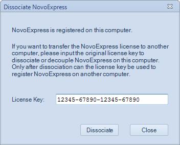 You can also click File About Register NovoExpress to open the Register NovoExpress window. There are two ways to register NovoExpress.