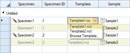 4 When a specimen, specimen ID, or template is entered into in an empty row, a new specimen is created after the edit is done. 4.2.3.