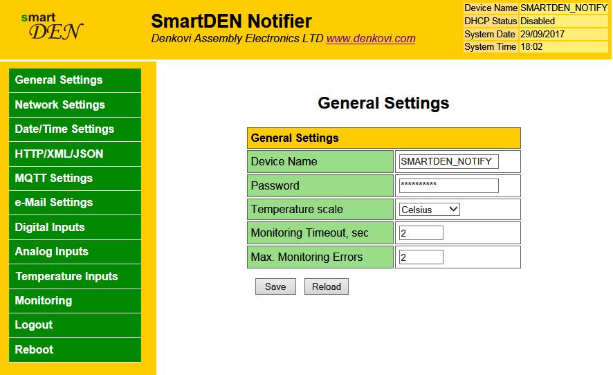 7. Web access SmartDEN Notifier User Manual Figure 7.1.