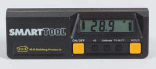 Features include: Digital display with backlight. 1mm accuracy per meter. Display in degrees, inches/feet, or percent.