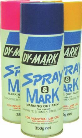 Survey Accessories Spray Paint Dy-Mark Spray & Mark is Australia s best selling marking paint.