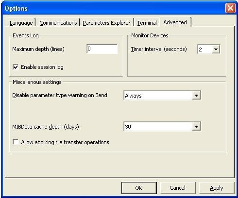 Advanced Events Log Maximum depth Defines the maximum number of levels that the Event Log Viewer must keep track of.