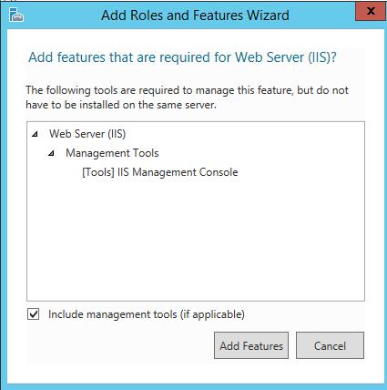 selected and the apprpriate server name is selected in the Server Pl In the Server Rles step, check the Web Server (IIS) checkbx and click Next When pp up with Add Features fr Web Server IIS is