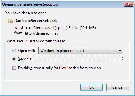 System Requirements 2 5 Daminion Server Setup Download the latest Daminion Server Installation package (in zip format)