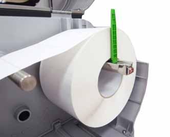 4. Place the roll of media on the label supply spindle.