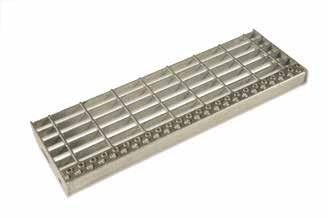Stairtreads type TH6 and TH6-S Weland stocks standard stairtreads type TH6 and TH6-S. Type TH6 is manufactured from presswelded grating with mesh opening size 33 x 75 mm c/c.