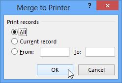 Click All, then click OK. c) The Print dialog box will appear.