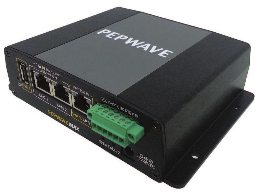 Product Ordering Information MAX HD mini Rugged enclosure ideal for demanding applications USB WAN Interface x 00/000M Ethernet LAN with 80. af PoE or V Passive PoE Output^ 0V-0V DC Serial Console.