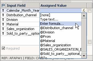 Now we define the formula that concatenates the From and To fields for the Calendar Month/Year variable