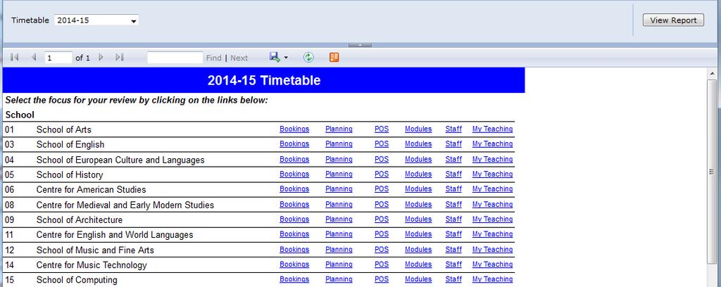 Using the On-line Draft Timetable Review System (OTIS) OTIS, (the On-line Timetable Information System), is a live report feed of the Timetabling Office s database.