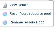 Resource Actions Example: Rename resource pool Data