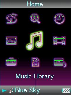 18 Playing Music Searching for Songs (Music Library) Songs transferred by Windows Explorer, or another transfer capable software can be played back on the player.