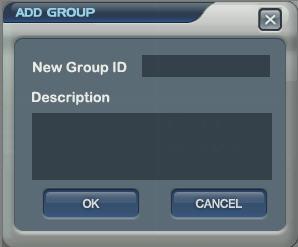 After selecting ADD button, the operator can make the new user group with new authority.