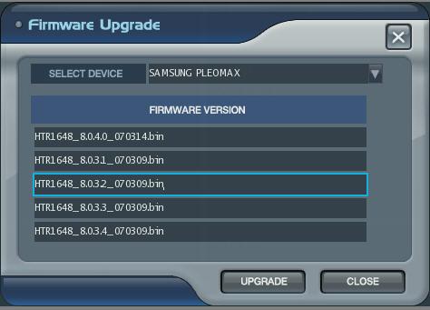 After selecting the F/W from list, select the upgrade button. When finishing the upgrade, DVR is re-boot automatically. - Factory Default : System will be initialized.