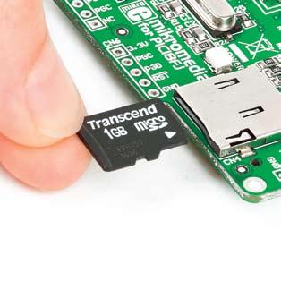 6. microsd Card Slot Board contains microsd card slot for using microsd cards in your projects. It enables you to store large amounts of data externally, thus saving microcontroller memory.