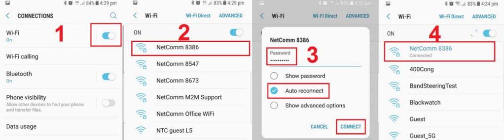 In your android phone, navigate to Settings > Connections > Wi-Fi.