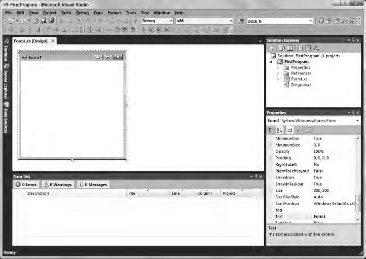 8 lesson 1 Getting Started with the Visual Studio IDE Figure 1-3 The rest of this lesson deals with the features available in Visual Studio, some of which are displayed in Figure 1-3.