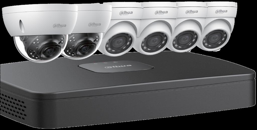 4K Network Security System Four (4) 4 MP Eyeball and Two (2) 4K Dome Network Cameras with One (1) 8-channel 4K NVR 4 MP Network Cameras 4 MP at 20 fps Maximum, 2.