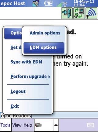 Step 3: Connect to the epoc Enterprise Data Manager (EDM) 1.