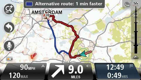 com/services. Alternative routes Note: This feature is not available on all TomTom navigation devices.
