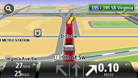 As you approach an exit or junction, the lane you need is shown on the screen.