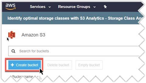 Cloud and open. 2. Click the Create Bucket button. 3.