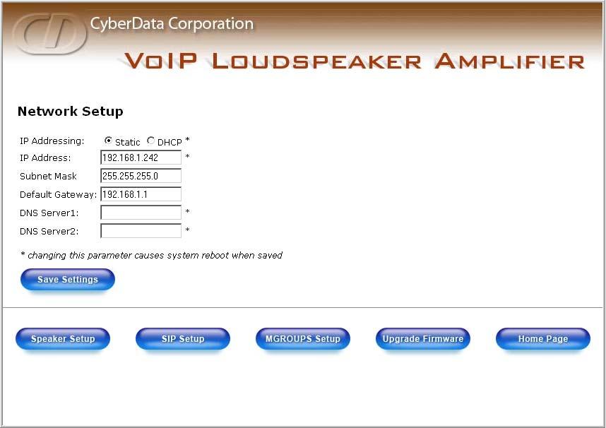 Installing the VoIP Loudspeaker Amplifier Configure the Loudspeaker Amplifier Parameters 17 2.3.2 Configure the Network Parameters 1.