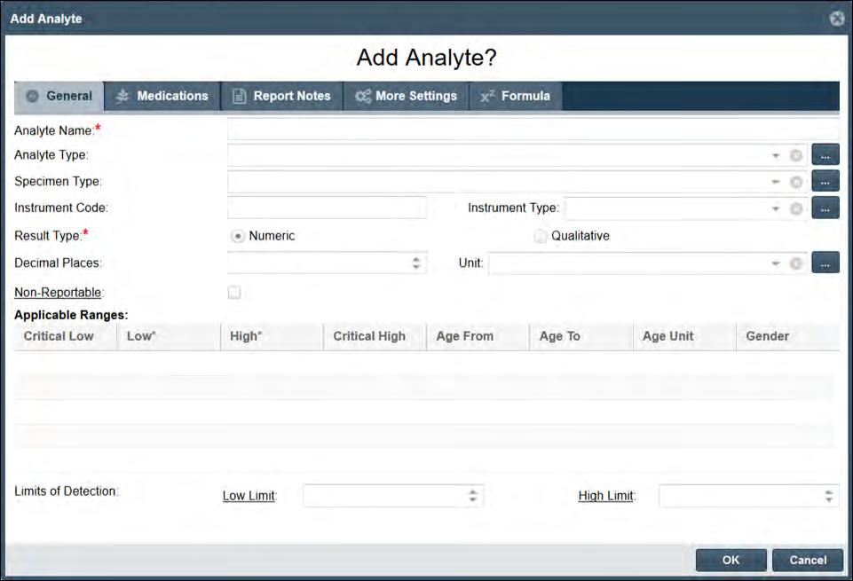 Managing Analytes To view the list of registered analytes, navigate to the Test Packages Quick Link. Once open, select Manage Analytes to view and manage the list of registered analytes.