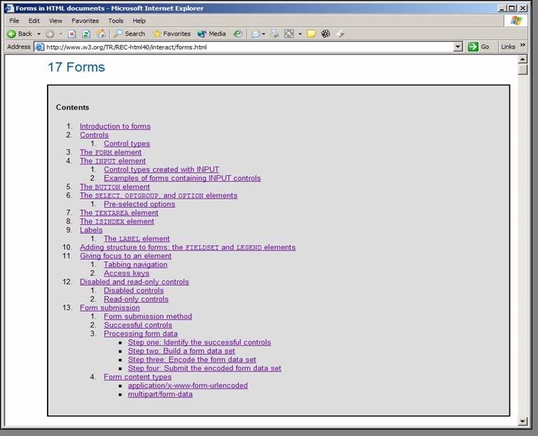 Topic 7: HTML Forms Reference: