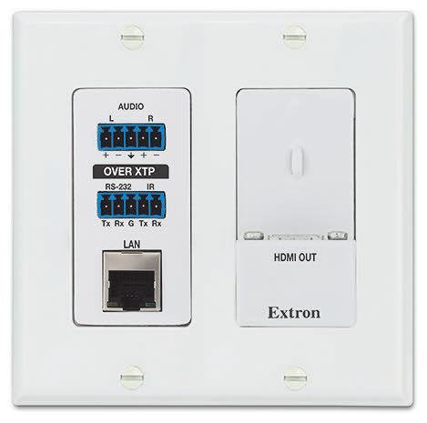 XTP SYSTEMS XTP T FB 202 Two Input XTP Transmitter for Floor Boxes The Extron XTP T FB 202 is a two input transmitter that sends HDMI or VGA video, audio, control, and Ethernet up to 330 feet (100 m)
