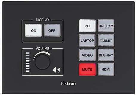 multi-function volume knob.   The newly-designed, multi-function volume knob provides smooth, precise control of select Extron amplifiers, ProDSP-equipped Extron products, and other audio devices.