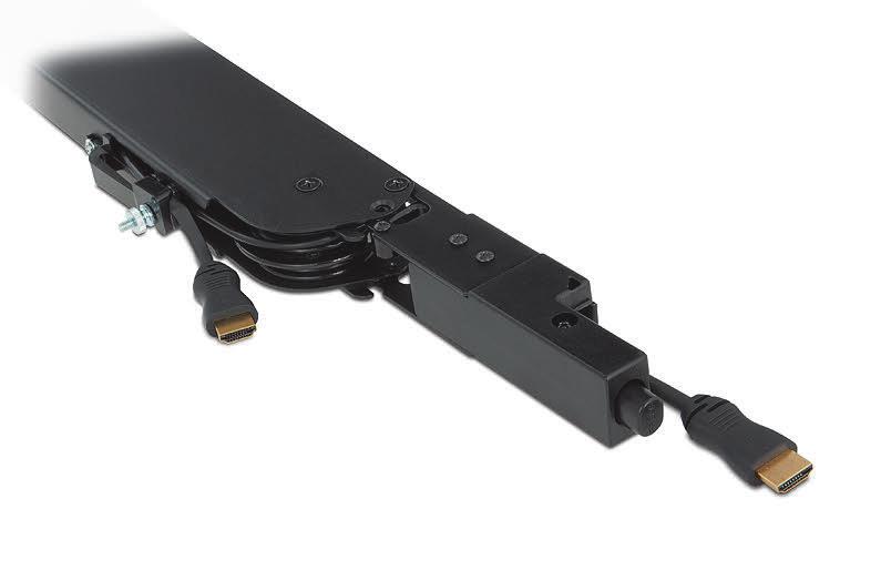 Retractor Series/2 modules are available to support most AV and data signal types, including HDMI, DisplayPort, VGA, Network, PC Audio, and USB.