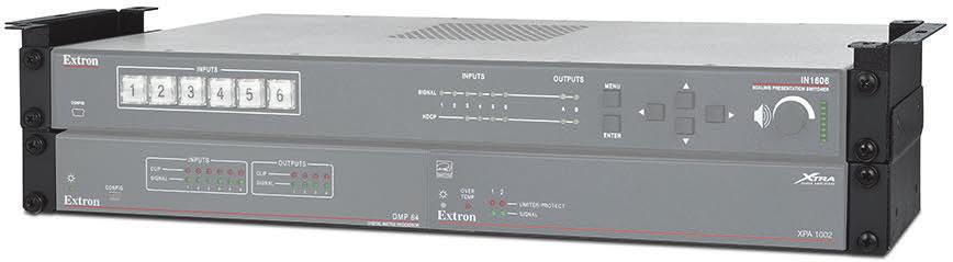 The LEDs can be controlled by the tally outputs on Extron switchers such as the MPS 601, or by an integrated tally driver circuit.